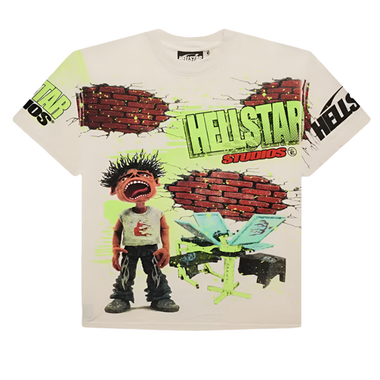 Hellstar Studios Brick Wall T-Shirt White