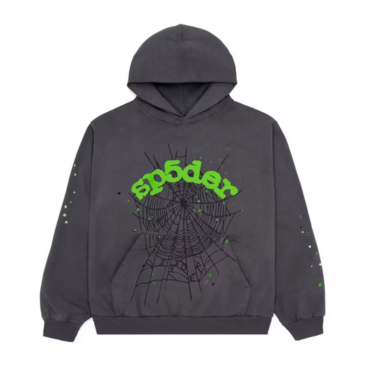 Sp5der Wait Web Sweatshirt Slate Grey